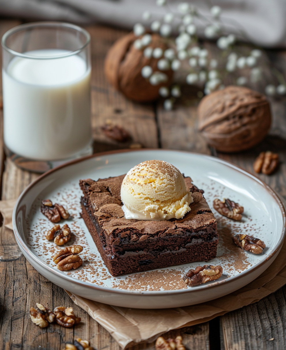 gateaux chocolat et noix