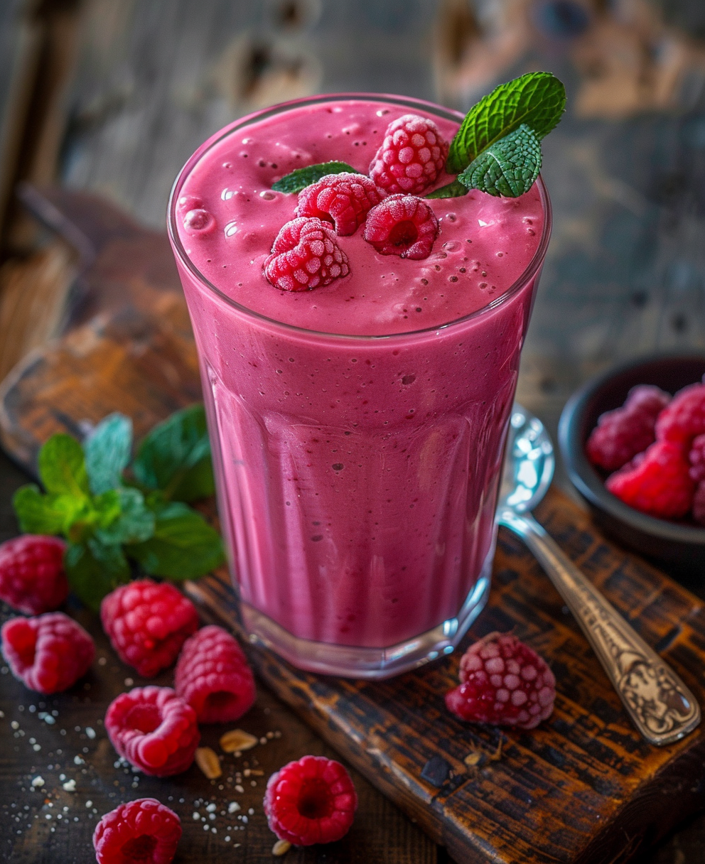 recette smoothie banane framboise