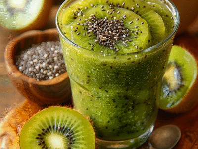 Recette Smoothie Kiwi Facile et Savoureux pour un Boost d’Énergie