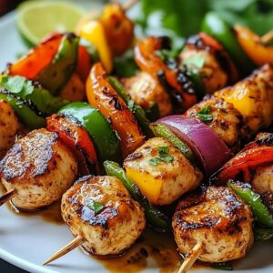Brochettes Poulet Crevettes