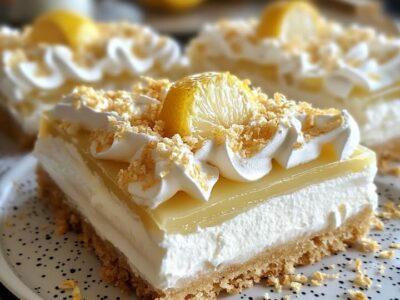 Carrés Citron Rafraîchissants : Recette Facile et Savoureuse
