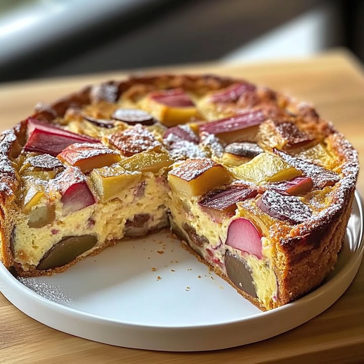 Clafoutis Rhubarbe Pruneaux
