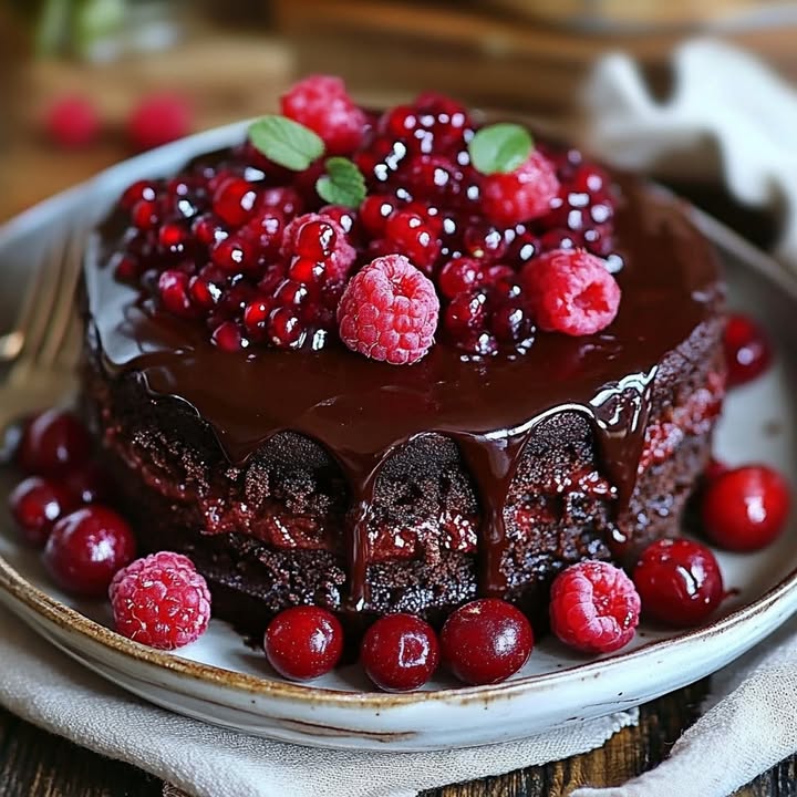 Gâteau Chocolat Framboise