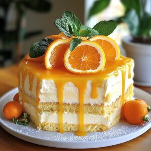 Gâteau Orange Crémeux