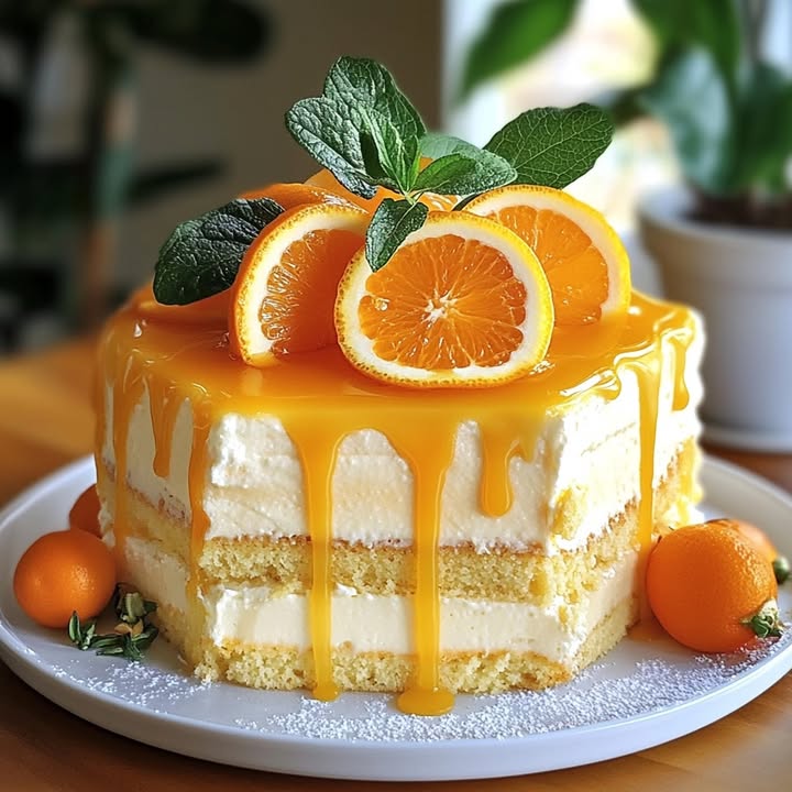 Gâteau Orange Crémeux