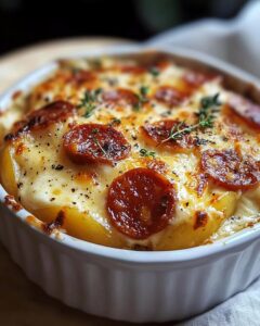 Gratin Chorizo Tomates