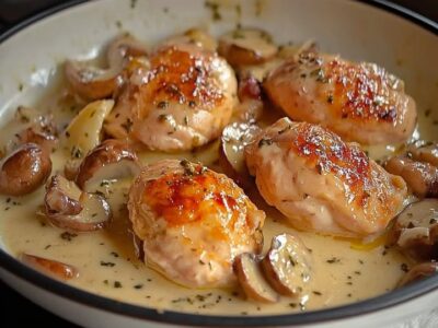 Poulet Champignons Crémeux : Recette Facile et Savoureuse