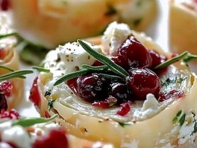 Rouleaux Feta Canneberges : Recette Facile et Savoureuse