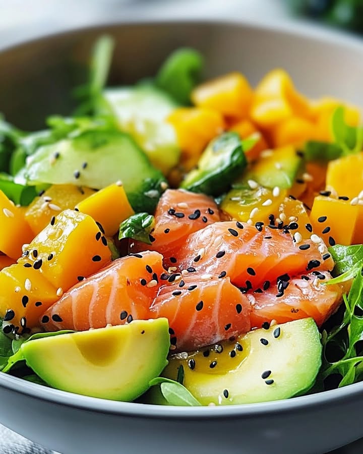 Salade Saumon Mangue