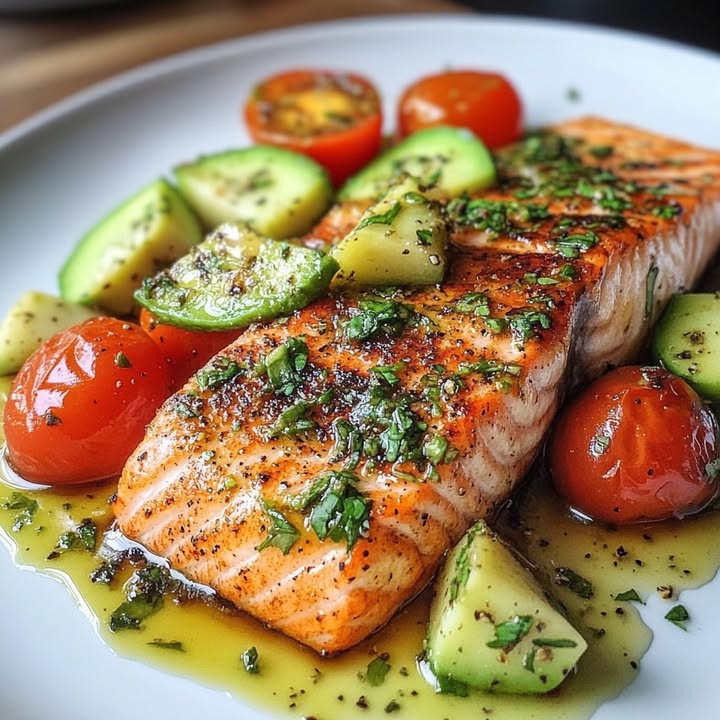 Saumon Avocat Tomates