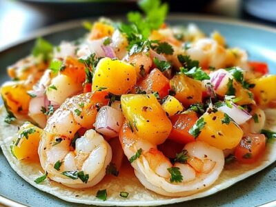 Tacos Crevettes Mangue : Recette Facile et Savoureuse