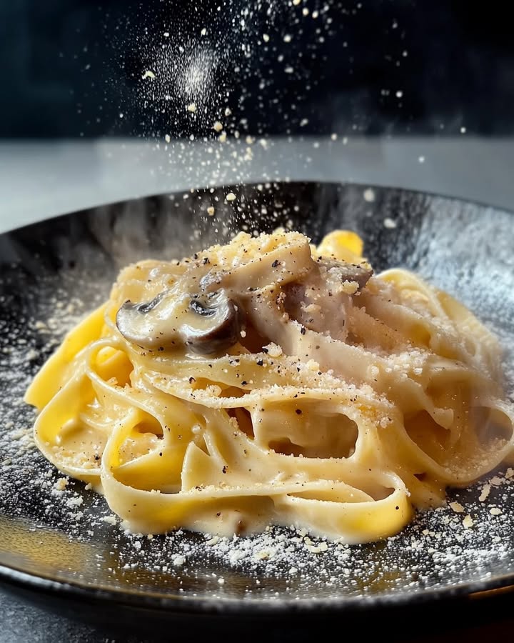 Tagliatelles Carbonara Champignons