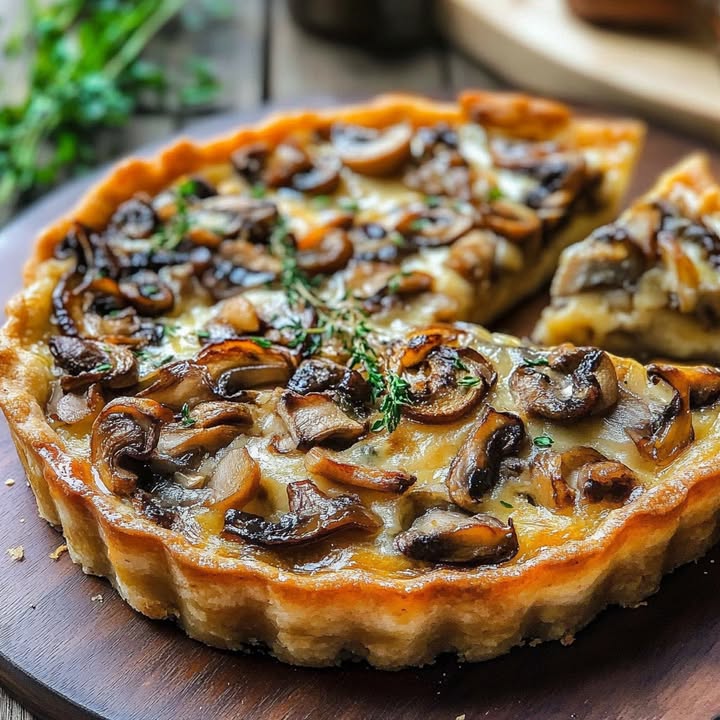 Tarte Champignons Ail