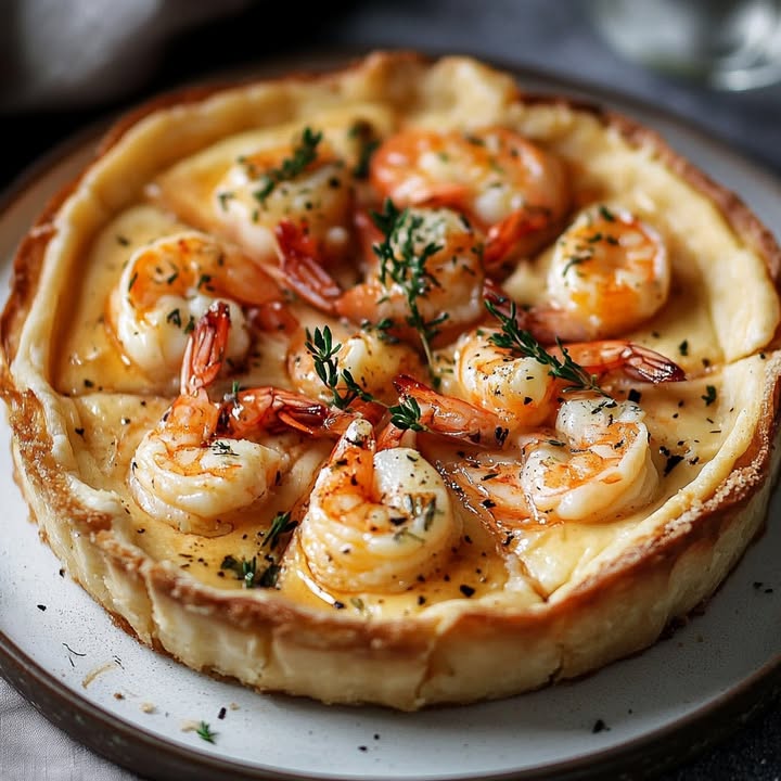 Tarte Crevettes Poireaux