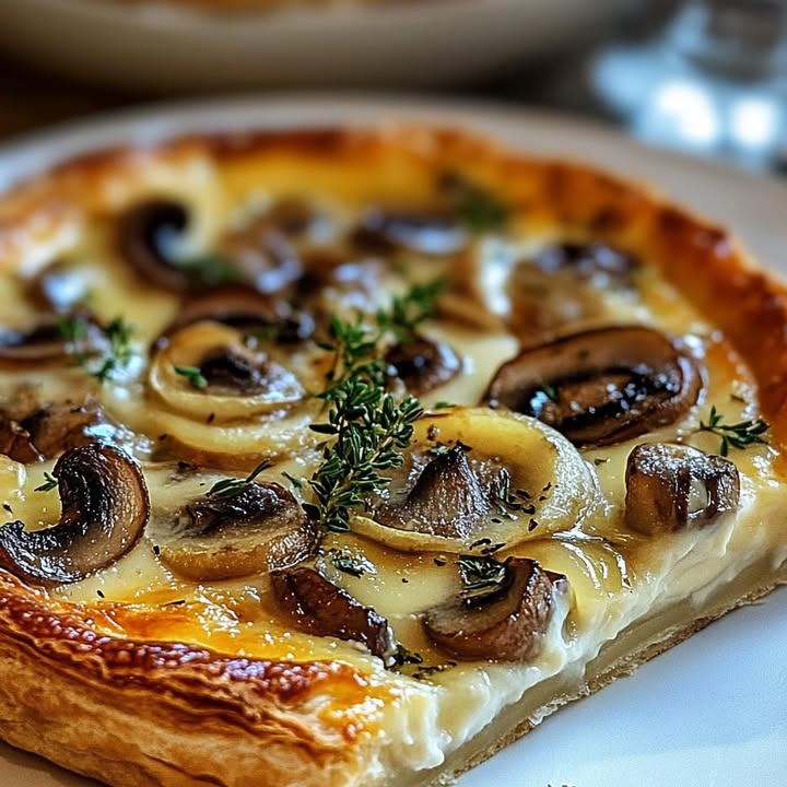 Tarte Oignons Champignons