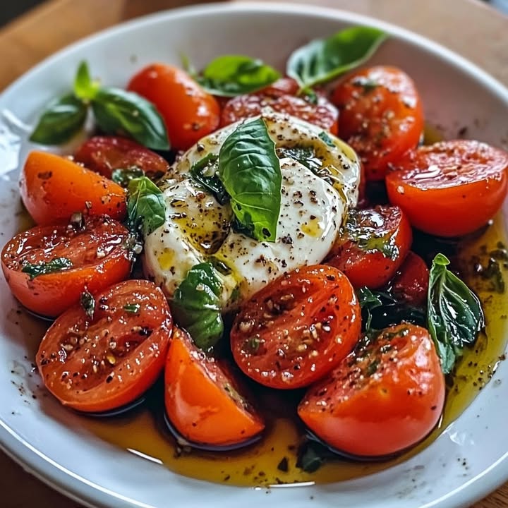 Tomates R ties Burrata Recette Savoureuse Et Facile Pr parer 