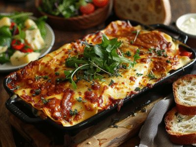 Lasagnes au poulet : Recette facile et savoureuse en 30 minutes