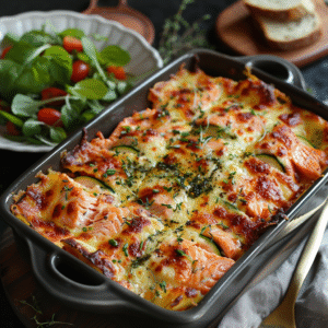 lasagnes au saumon et courgettes