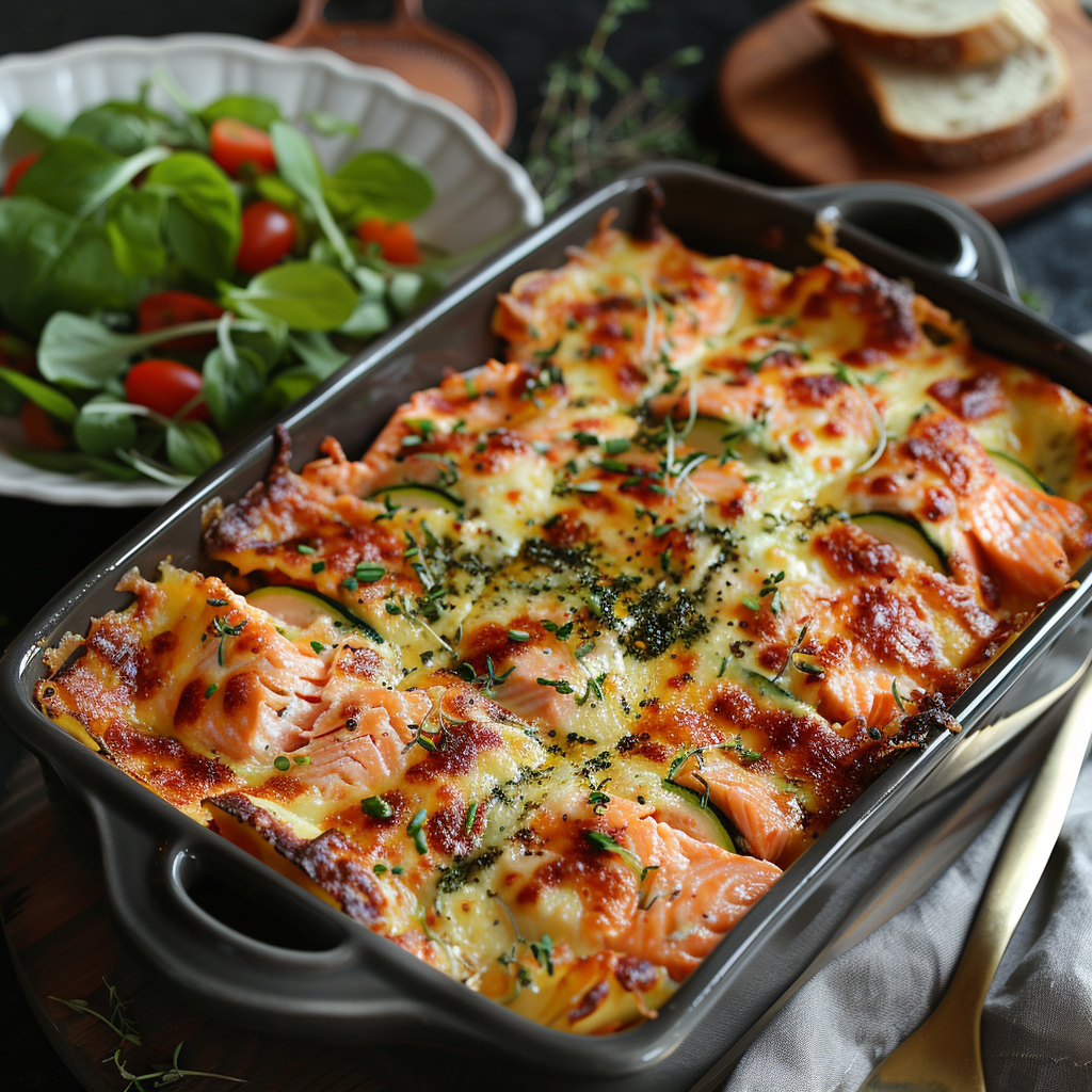 lasagnes au saumon et courgettes