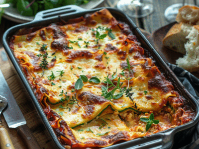 Lasagnes aux courgettes et chèvre : Recette facile et savoureuse