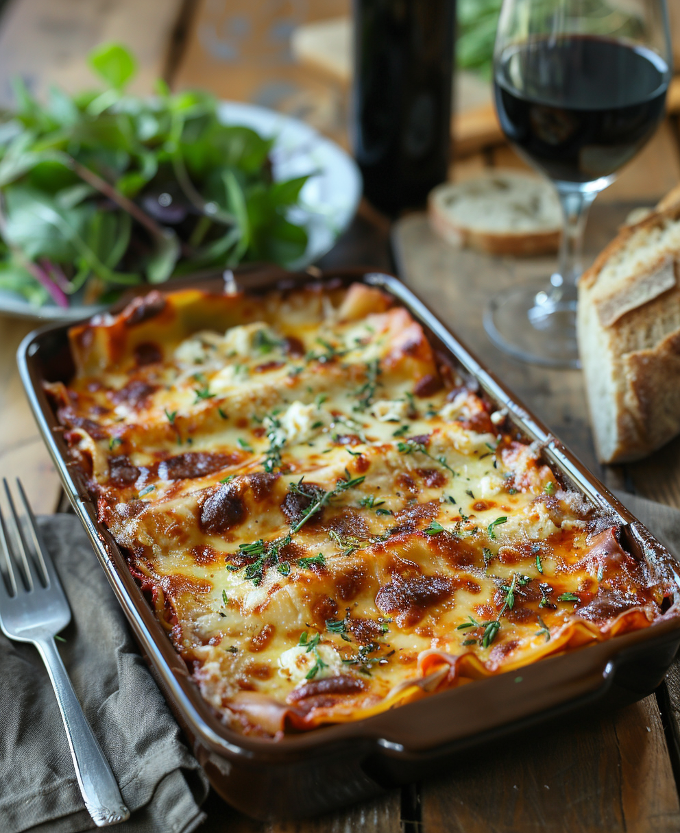 lasagnes aux courgettes et chèvre
