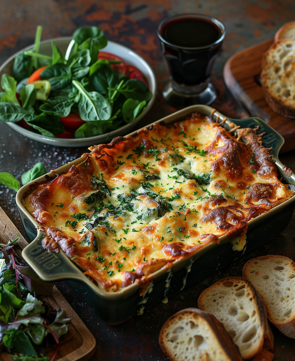 lasagnes aux épinards et chevre