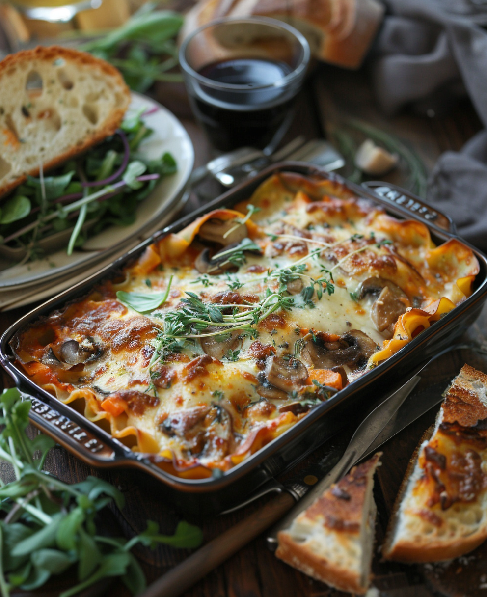 lasagnes butternut champignons