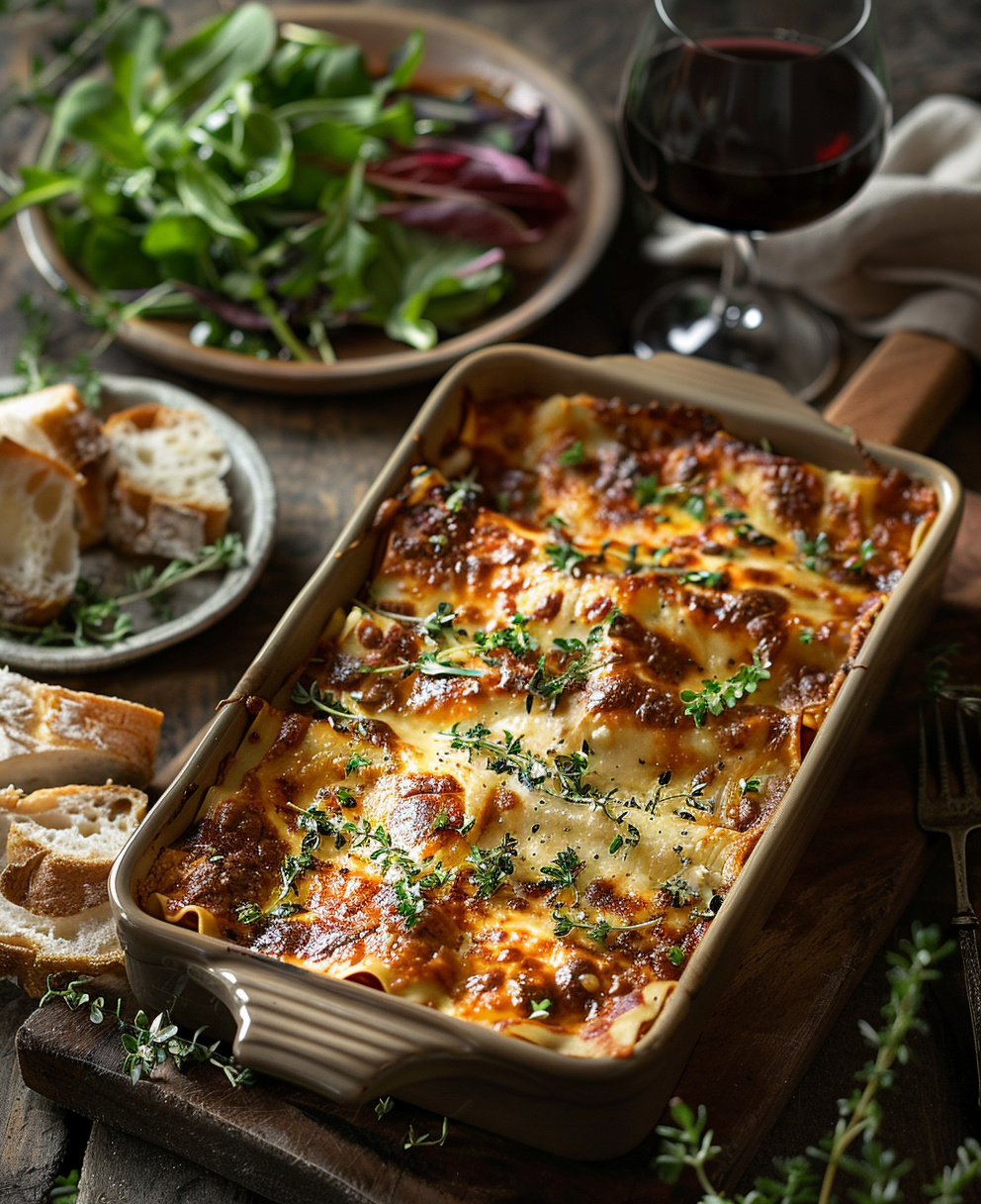 lasagnes chèvre épinards