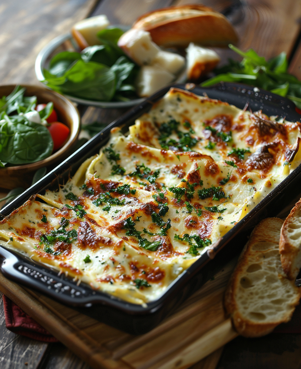 lasagnes chèvre épinards