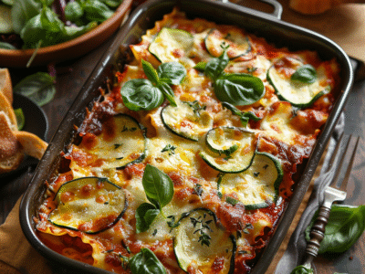 Lasagnes courgettes chèvre : Recette facile et savoureuse