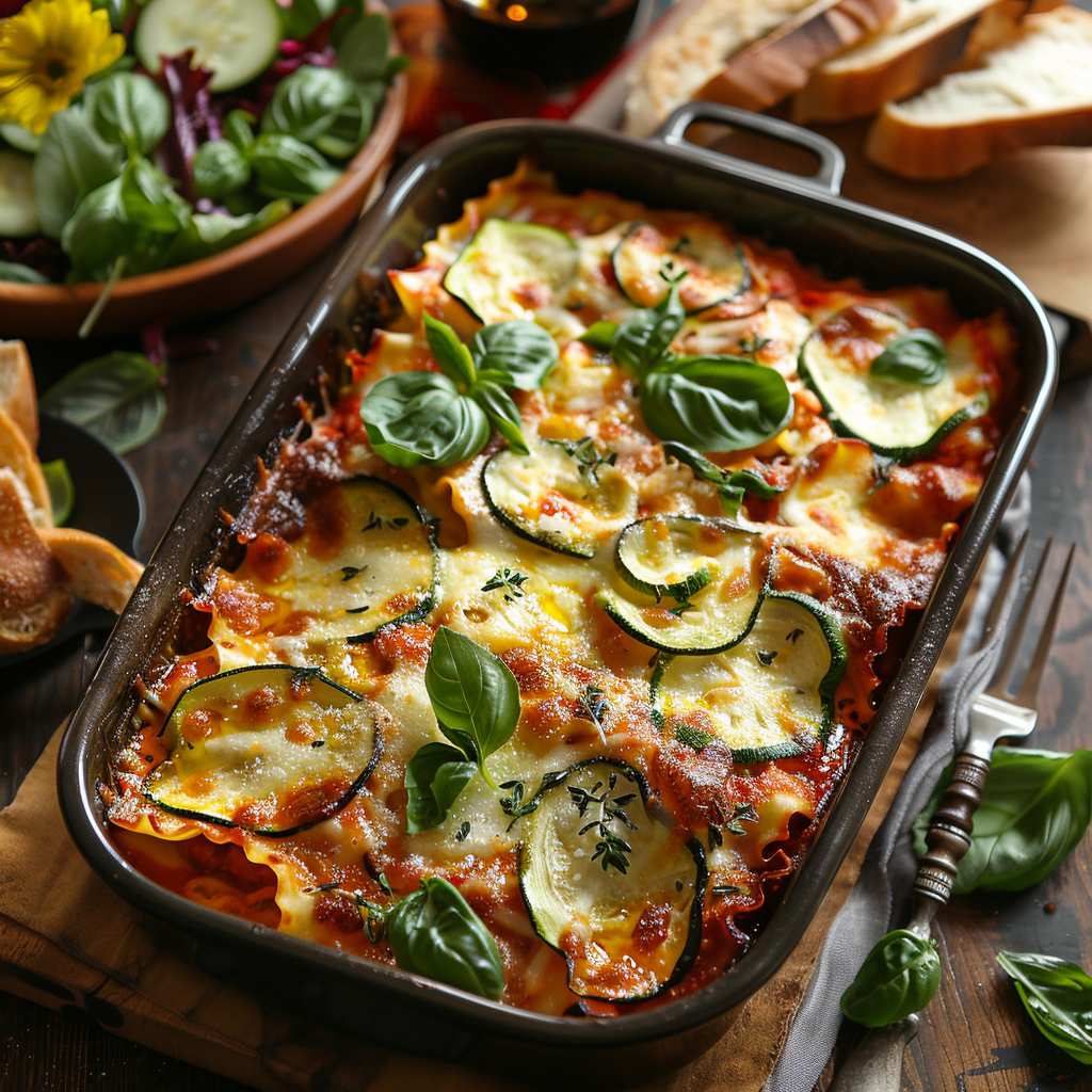 lasagnes courgettes chèvre