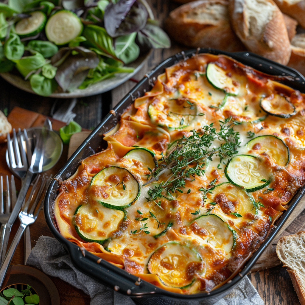 lasagnes courgettes chèvre