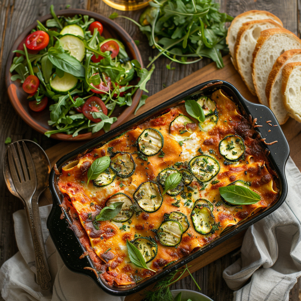 lasagnes courgettes chèvre