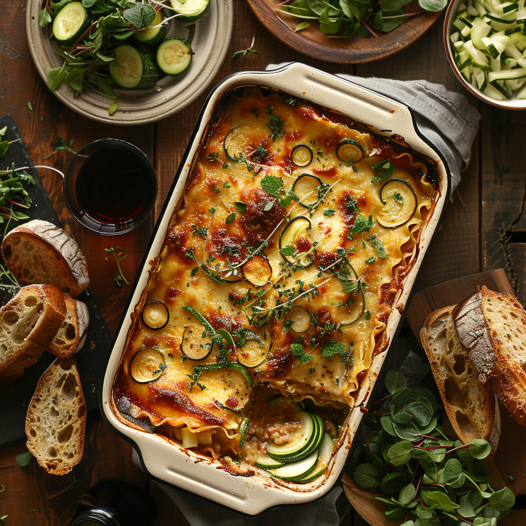 lasagnes courgettes chèvre
