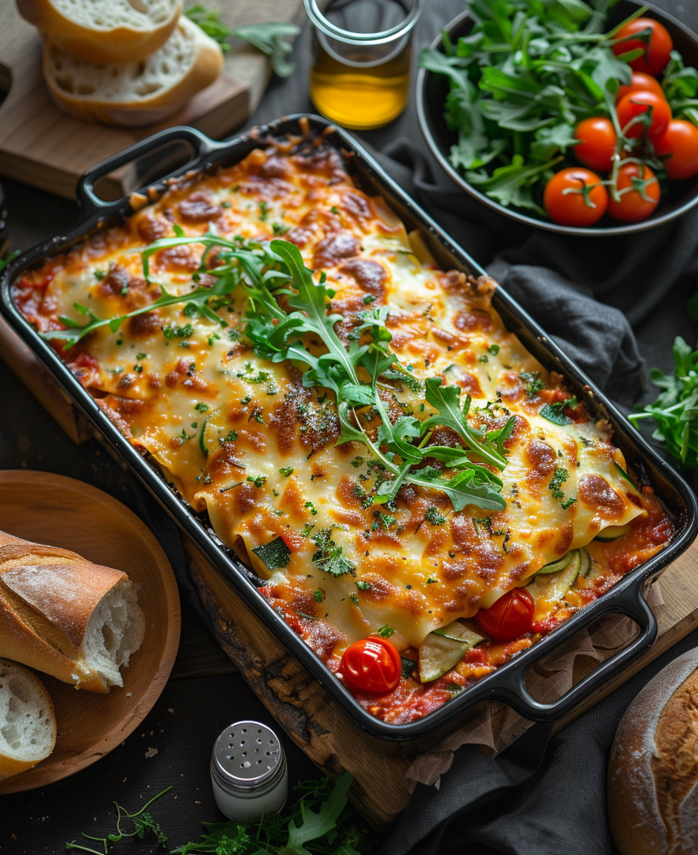 lasagnes courgettes et saumon