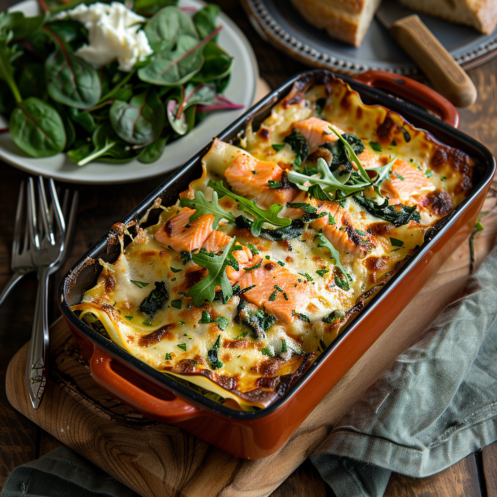 lasagnes saumon épinards