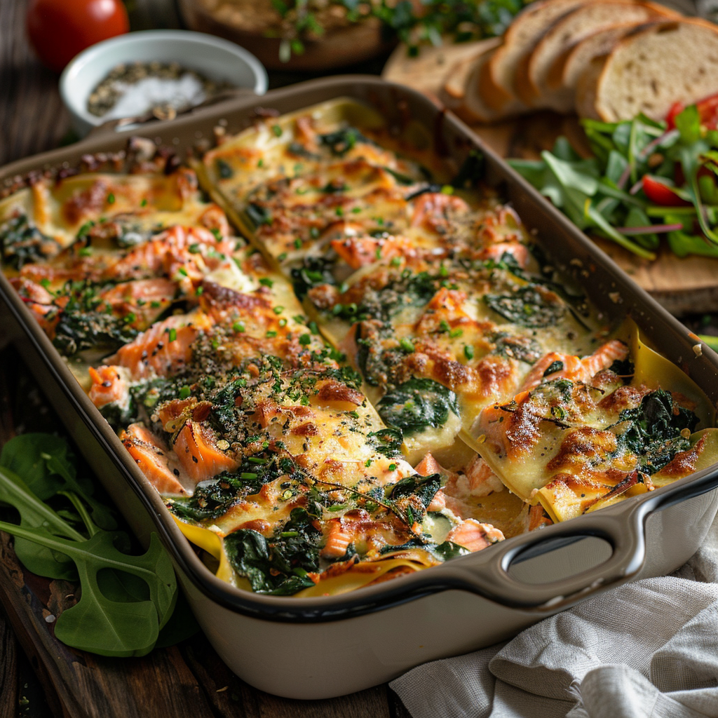 lasagnes saumon épinards
