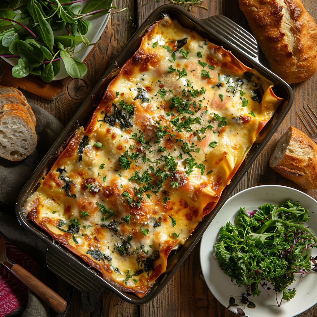 lasagnes saumon épinards