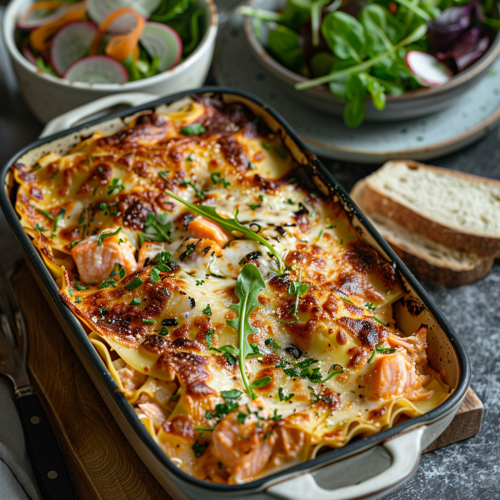 lasagnes saumon poireaux