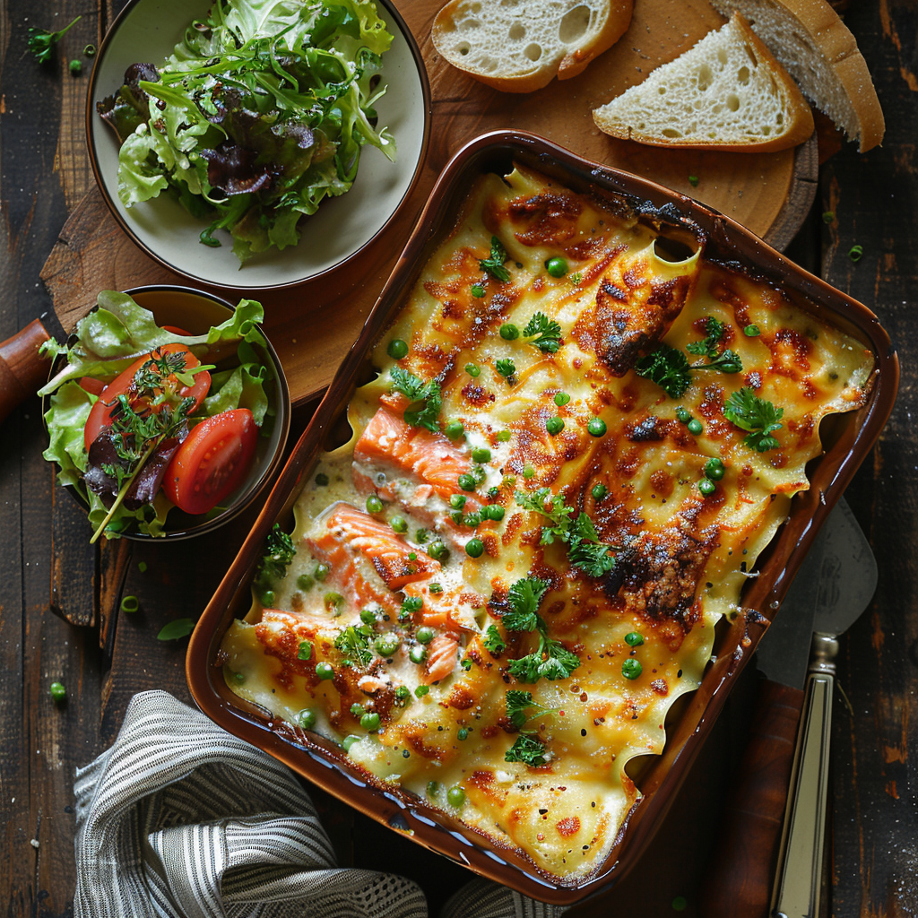 lasagnes saumon poireaux