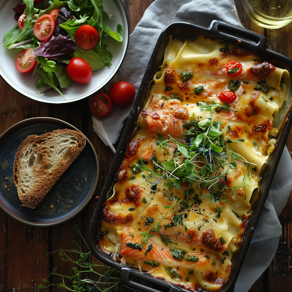 lasagnes saumon poireaux