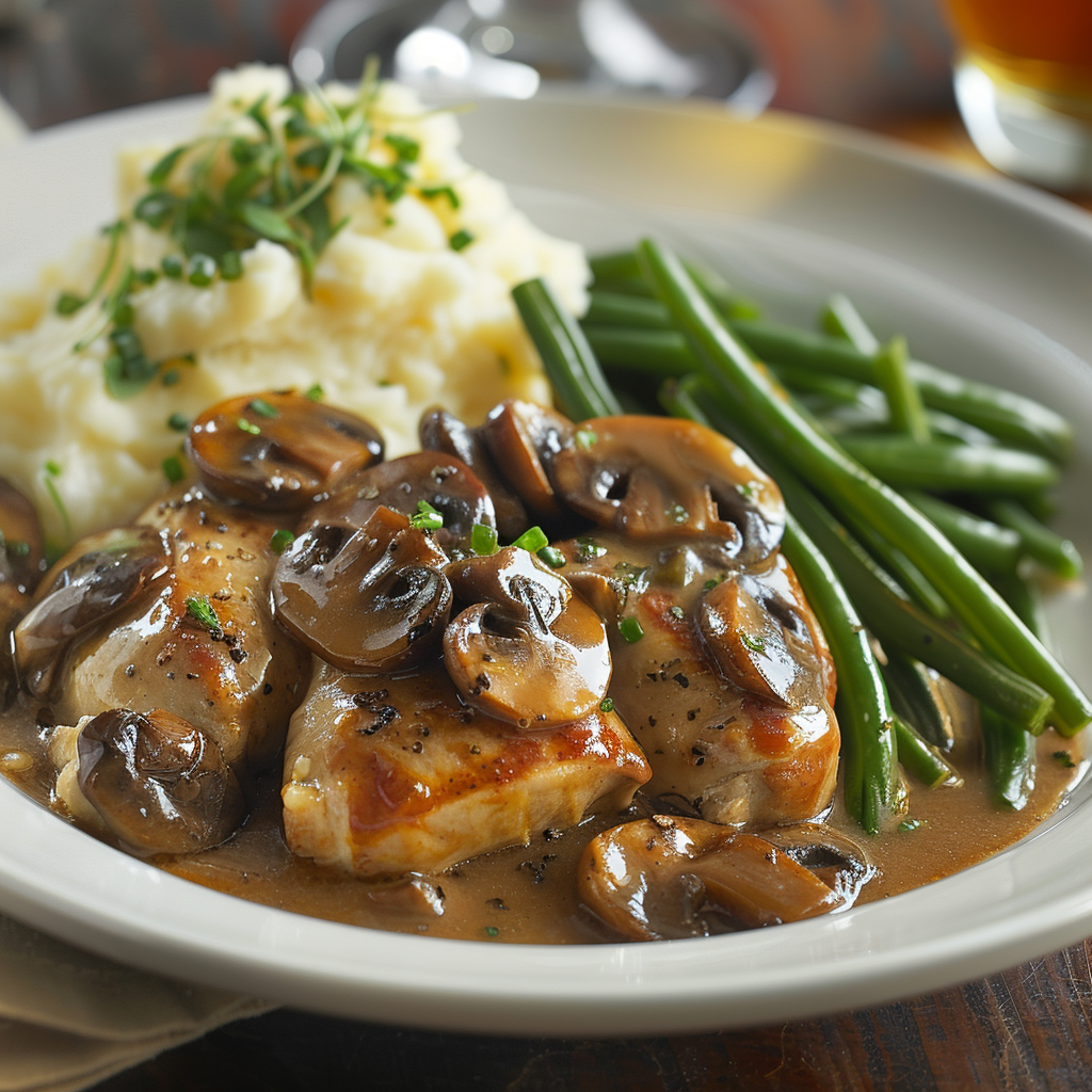 recette de lapin en sauce aux champignons