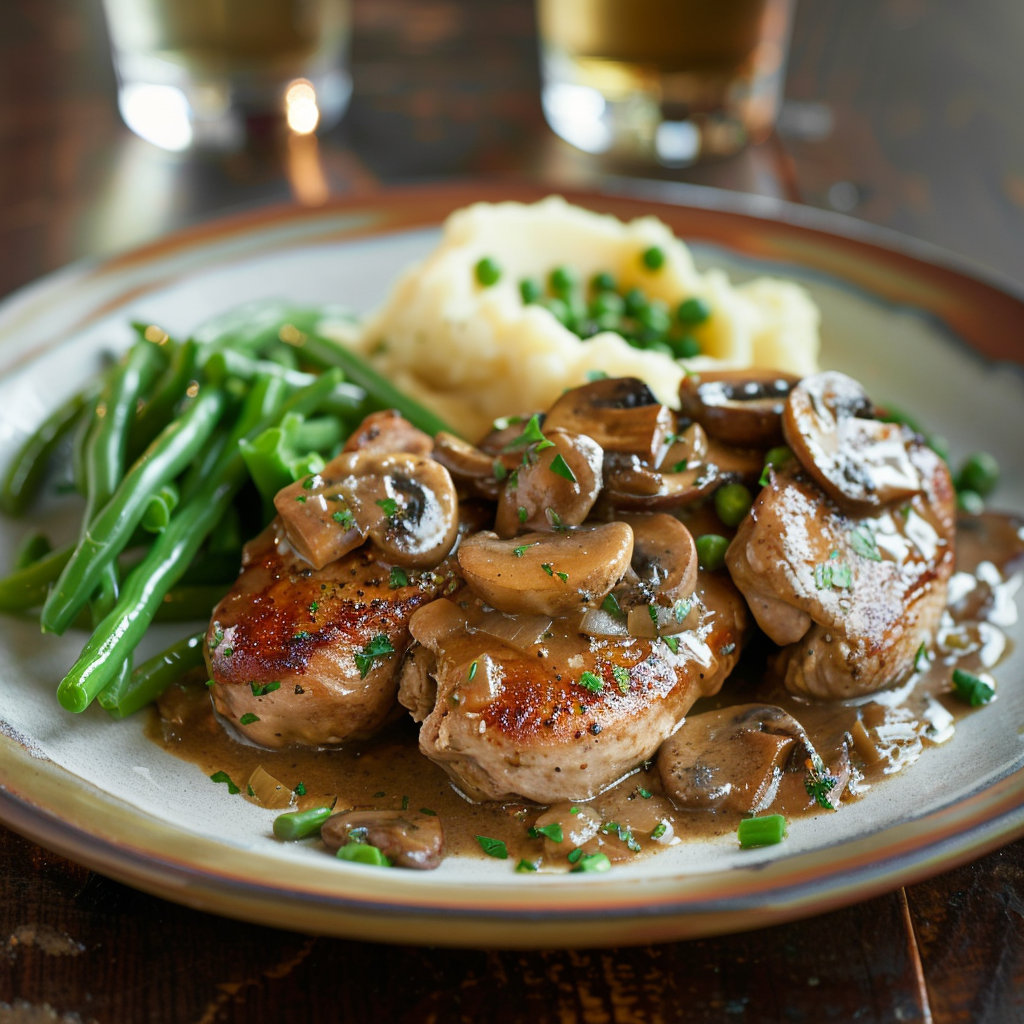 recette de lapin en sauce aux champignons