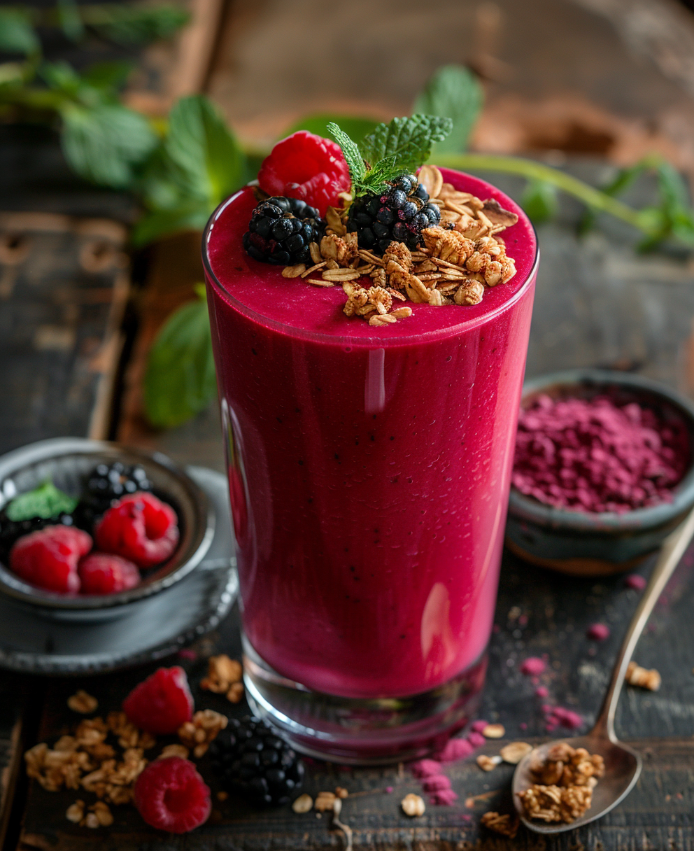 recette smoothie fruits rouges
