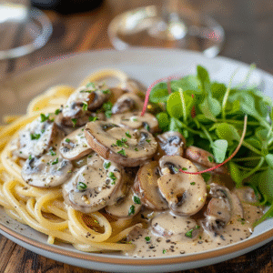 sauce crème et champignon