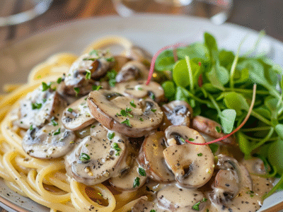 Sauce crème et champignon : Recette facile et savoureuse