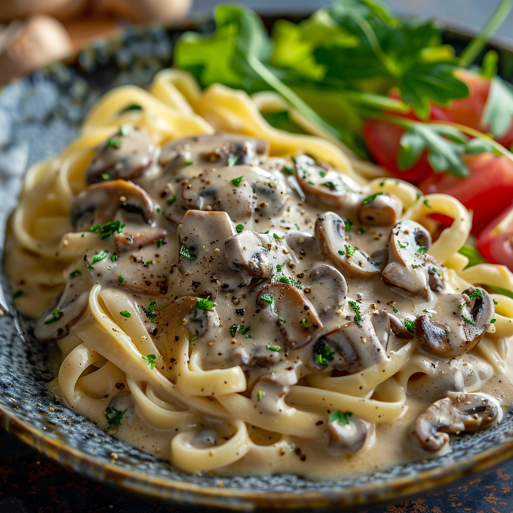 sauce crème et champignon