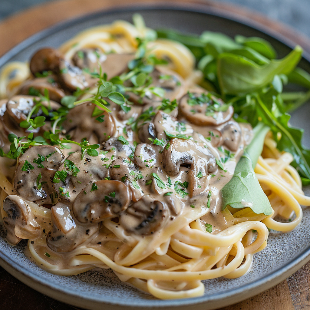 sauce crème et champignon