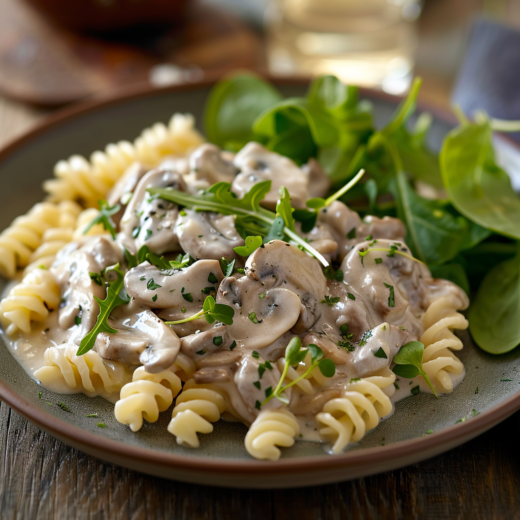 sauce crème et champignon