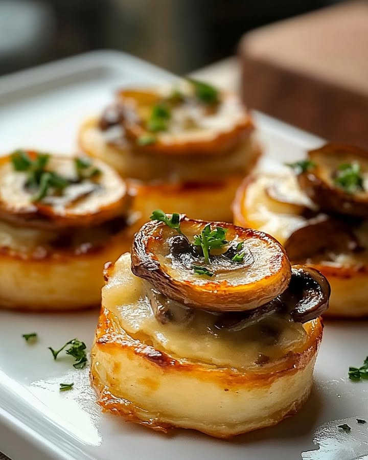 Bouchées Champignons Gratinées